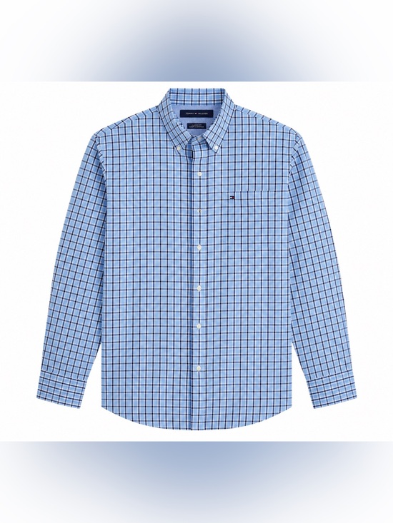 Tommy Hilfiger Other - Tommy Hilfiger Blue and Navy Check Long-Sleeve Button-Down Shirt